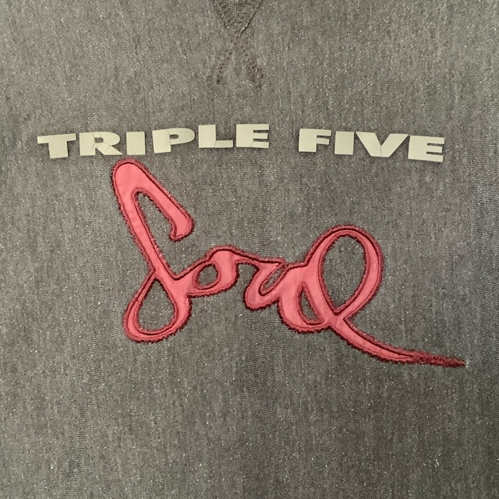 Triple Five Soul Sweater in Gray and Red vintage